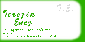 terezia encz business card